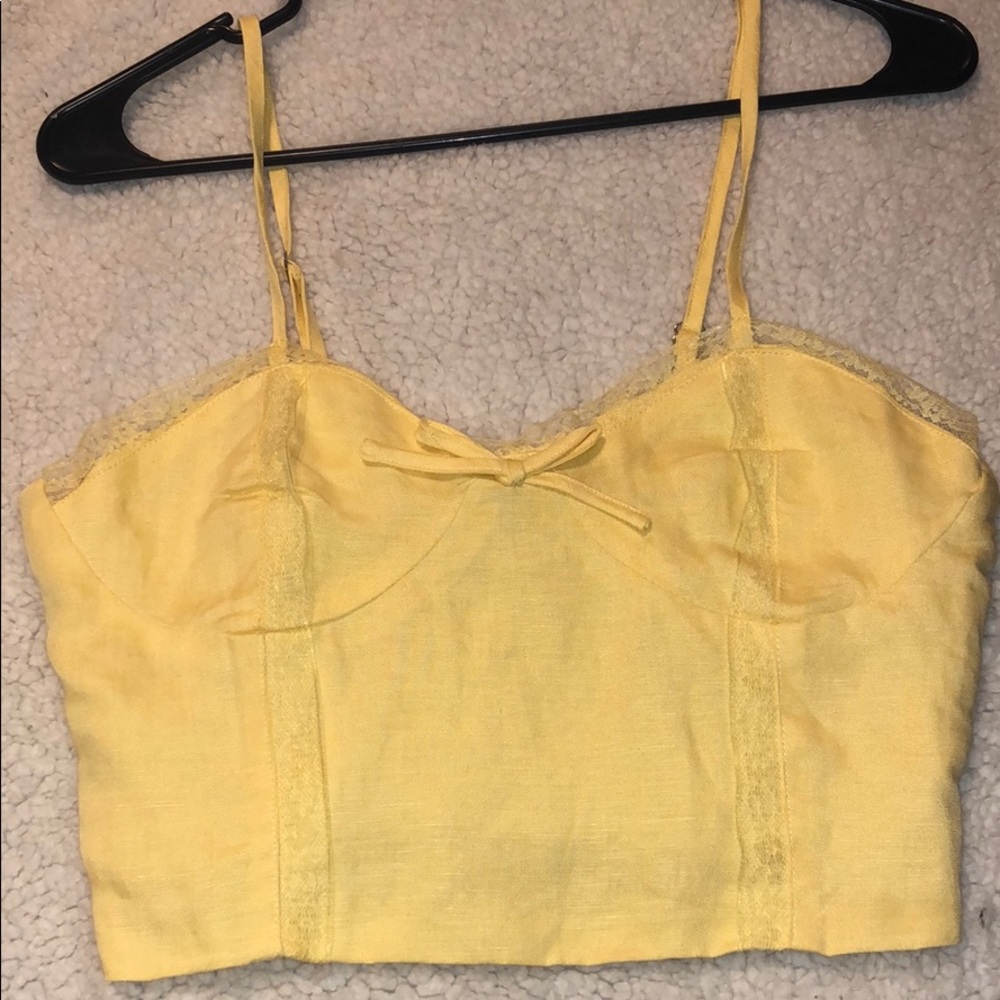 Yellow crop top